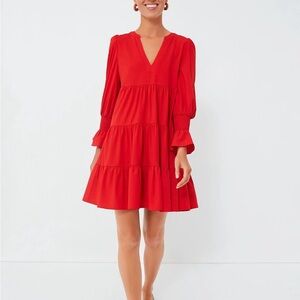 Red size small Pomander Place long sleeved dress